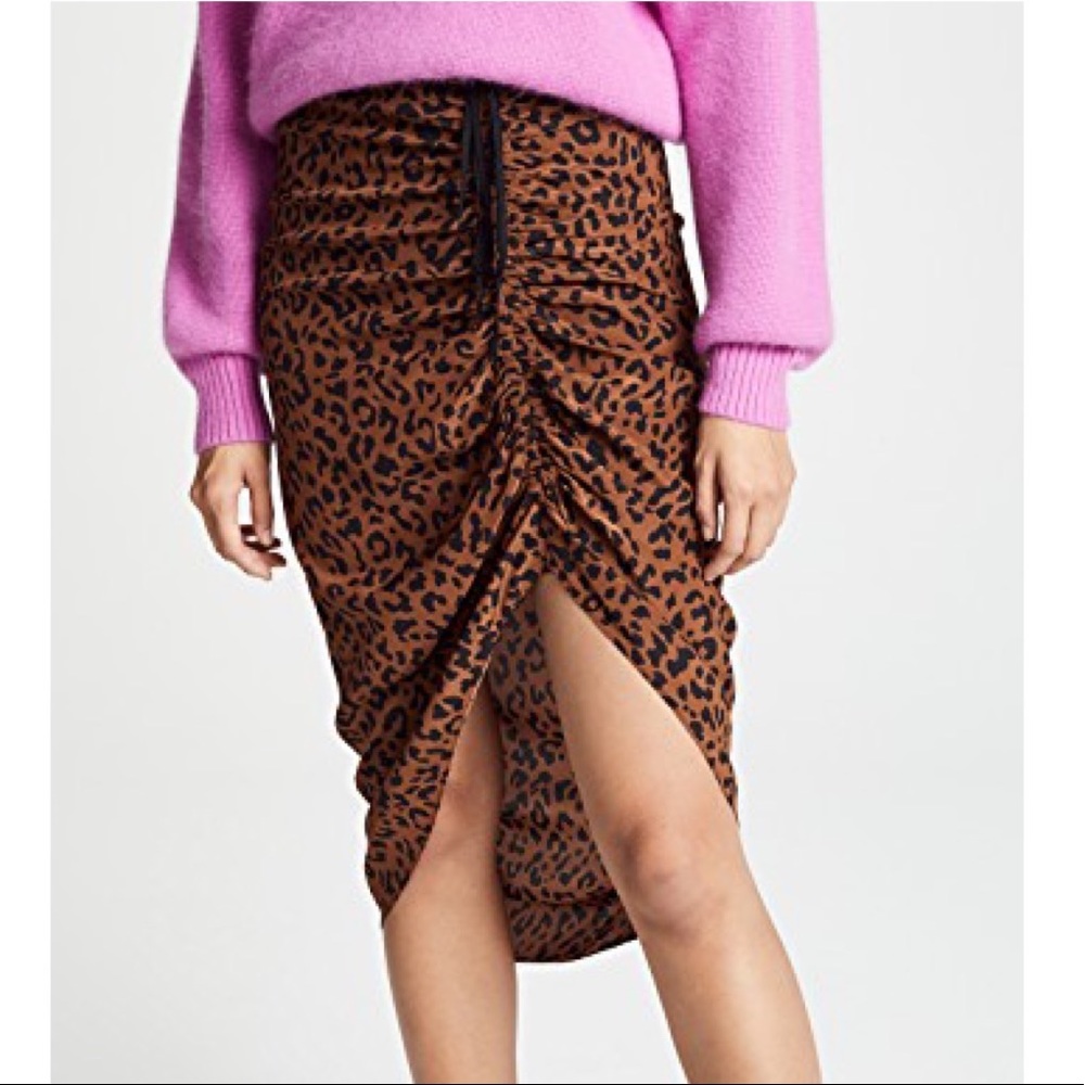 NWT DVF Leopard Print Skirt Sz 4